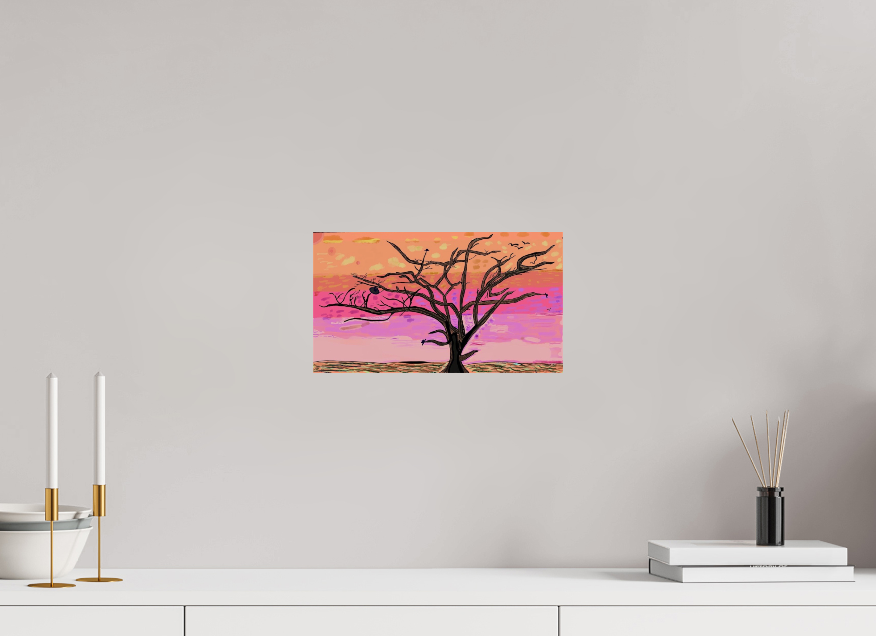 32 x 18 cm, Acrylic Glass - Gloss African tree Vachellia Trotillis